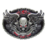 Maxbell Skull Skeleton Head BIKER TO THE BONE Belt Buckle Men's Gift