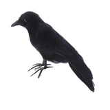 Maxbell Halloween Black Feathered Crow Realistic Decorations Birds Figurine Statue Model (1PCS)