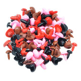 Maxbell 100 Pieces Mixed Color Eyes and Noses for Bear Doll, Puppet, Plush Animal Making Toy Accessories