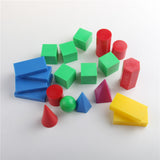 Maxbell Plastic Geometric Solids 3D geometry Block Manipulatives Mathematics Math Toys 20pcs