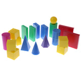 Maxbell Plastic Geometric Solids 3D geometry Block Manipulatives Mathematics Math Toys 20pcs