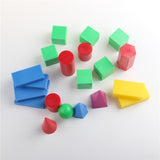 Maxbell Plastic Geometric Solids 3D geometry Block Manipulatives Mathematics Math Toys 20pcs