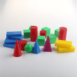 Maxbell Plastic Geometric Solids 3D geometry Block Manipulatives Mathematics Math Toys 20pcs