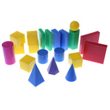 Maxbell Plastic Geometric Solids 3D geometry Block Manipulatives Mathematics Math Toys 20pcs