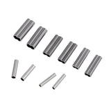 Maxbell 500Pcs Single & Double Barrel Copper Crimp Sleeves Fishing Crimps for Rigs Making