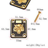 Maxbell 1 Set Guitar Neck Plate with Screws Gasket for Electric Guitar Replacement Parts Golden