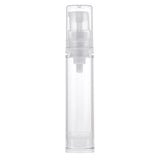 Maxbell 10ML Clear Empty Refillable Airless Pump Cream Lotion Bottle Cosmetic Container Fine Mist Spray Bottle, Pack of 5