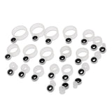 Maxbell 22Pcs Silicone and Ceramic Fishing Rod Guides Repair Kit Rod Tip Eye Rings