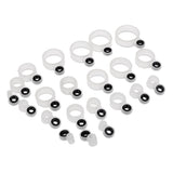 Maxbell 22Pcs Silicone and Ceramic Fishing Rod Guides Repair Kit Rod Tip Eye Rings