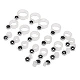 Maxbell 22Pcs Silicone and Ceramic Fishing Rod Guides Repair Kit Rod Tip Eye Rings