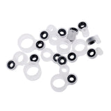 Maxbell 14Pcs/set Silicone and Ceramic Fishing Rod Guides Rod Repair Kit DIY Rod Tip Eye Rings