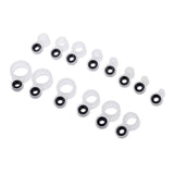 Maxbell 14Pcs/set Silicone and Ceramic Fishing Rod Guides Rod Repair Kit DIY Rod Tip Eye Rings