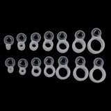 Maxbell 14Pcs/set Silicone and Ceramic Fishing Rod Guides Rod Repair Kit DIY Rod Tip Eye Rings