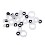 Maxbell 14Pcs/set Silicone and Ceramic Fishing Rod Guides Rod Repair Kit DIY Rod Tip Eye Rings