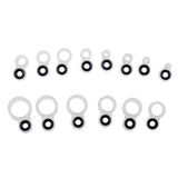 Maxbell 14Pcs/set Silicone and Ceramic Fishing Rod Guides Rod Repair Kit DIY Rod Tip Eye Rings