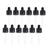 Maxbell 12pcs Plastic Glass Liquid Dropper Pipette Top for 15ml Essential Oil Bottle