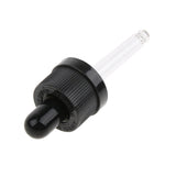 Maxbell 12pcs Plastic Glass Liquid Dropper Pipette Top for 15ml Essential Oil Bottle