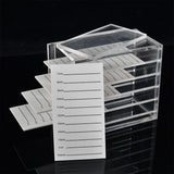 Maxbell Dustproof Transparent Acrylic 5 Layers False Eyelash Extensions Display Stand Lashes Storage Glue Pallet Holder