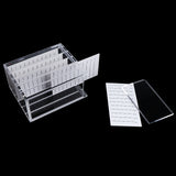 Maxbell Dustproof Transparent Acrylic 5 Layers False Eyelash Extensions Display Stand Lashes Storage Glue Pallet Holder