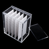 Maxbell Dustproof Transparent Acrylic 5 Layers False Eyelash Extensions Display Stand Lashes Storage Glue Pallet Holder