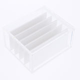 Maxbell Dustproof Transparent Acrylic 5 Layers False Eyelash Extensions Display Stand Lashes Storage Glue Pallet Holder