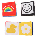 Maxbell Set of 3 pieces Baby Soft Cloth Books,  Early Visual Color Shapes Cognition Developmental for Toddler, Infants Right Brain Educational Toy