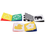 Maxbell Set of 3 pieces Baby Soft Cloth Books,  Early Visual Color Shapes Cognition Developmental for Toddler, Infants Right Brain Educational Toy