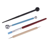 Maxbell 18 Pieces/set Wooden Handle Pottery Ceramic Clay Sculpture Carving Modeling Dotting Tool Shaper Pen