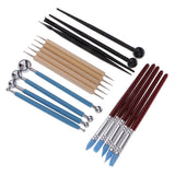 Maxbell 18 Pieces/set Wooden Handle Pottery Ceramic Clay Sculpture Carving Modeling Dotting Tool Shaper Pen