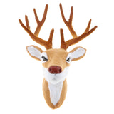 Maxbell Realistic Stuffed Deer Head Model Toy, Faux Fur Animal Wall Hanging Decor, Home Ornament Gift