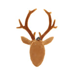 Maxbell Realistic Stuffed Deer Head Model Toy, Faux Fur Animal Wall Hanging Decor, Home Ornament Gift