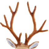 Maxbell Realistic Stuffed Deer Head Model Toy, Faux Fur Animal Wall Hanging Decor, Home Ornament Gift