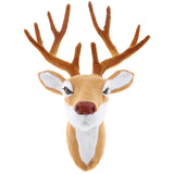 Maxbell Realistic Stuffed Deer Head Model Toy, Faux Fur Animal Wall Hanging Decor, Home Ornament Gift