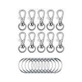 Maxbell 10 Pieces Silver Plated Metal Swivel Lobster Clasps Lanyard Snap Hook Lobster Clasp Clip Jewelry Findings Clasps and Keychain Key Rings 10 Pieces for DIY Key Rings