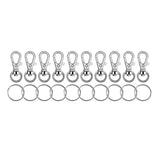 Maxbell 10 Pieces Silver Plated Metal Swivel Lobster Clasps Lanyard Snap Hook Lobster Clasp Clip Jewelry Findings Clasps and Keychain Key Rings 10 Pieces for DIY Key Rings