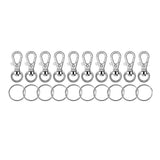 Maxbell 10 Pieces Silver Plated Metal Swivel Lobster Clasps Lanyard Snap Hook Lobster Clasp Clip Jewelry Findings Clasps and Keychain Key Rings 10 Pieces for DIY Key Rings