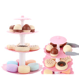 Maxbell Pretend Tea Time Set - 3-Tier Desserts Tower with Colorful Pastries for Kids