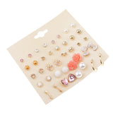 Maxbell 20 Pairs Lovely Women Girl's Assorted Multiple Themed Stud Earring Ear Stud