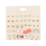 Maxbell 20 Pairs Lovely Women Girl's Assorted Multiple Themed Stud Earring Ear Stud