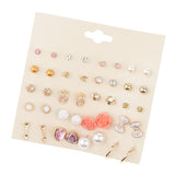 Maxbell 20 Pairs Lovely Women Girl's Assorted Multiple Themed Stud Earring Ear Stud