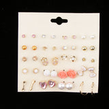 Maxbell 20 Pairs Lovely Women Girl's Assorted Multiple Themed Stud Earring Ear Stud