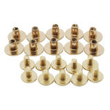 Maxbell 10 Sets Binding Stud Belt Bag Screw Nail Rivet for DIY Leather Accessories Bookbinding Gold