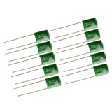 Maxbell 10 Pieces 0.047/2A473J Capacitors DIY for Electric Guitars Bass Tone Caps Green
