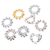 Maxbell 8 Pcs Non Piercing Nipples Ring Round Heart Crystal Clip On Body Jewelry