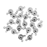 Maxbell 20Pcs Silver Plated Charms Clasp Connectors For Jewelry Making 17 x 9mm