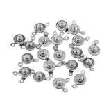 Maxbell 20Pcs Silver Plated Charms Clasp Connectors For Jewelry Making 17 x 9mm