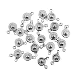 Maxbell 20Pcs Silver Plated Charms Clasp Connectors For Jewelry Making 17 x 9mm