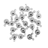 Maxbell 20Pcs Silver Plated Charms Clasp Connectors For Jewelry Making 17 x 9mm