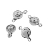 Maxbell 20Pcs Silver Plated Charms Clasp Connectors For Jewelry Making 17 x 9mm