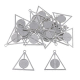 Maxbell 20x Tray Cabochon Bezel Setting Pendant Base Cabochon Frame Charm Accs 16mm